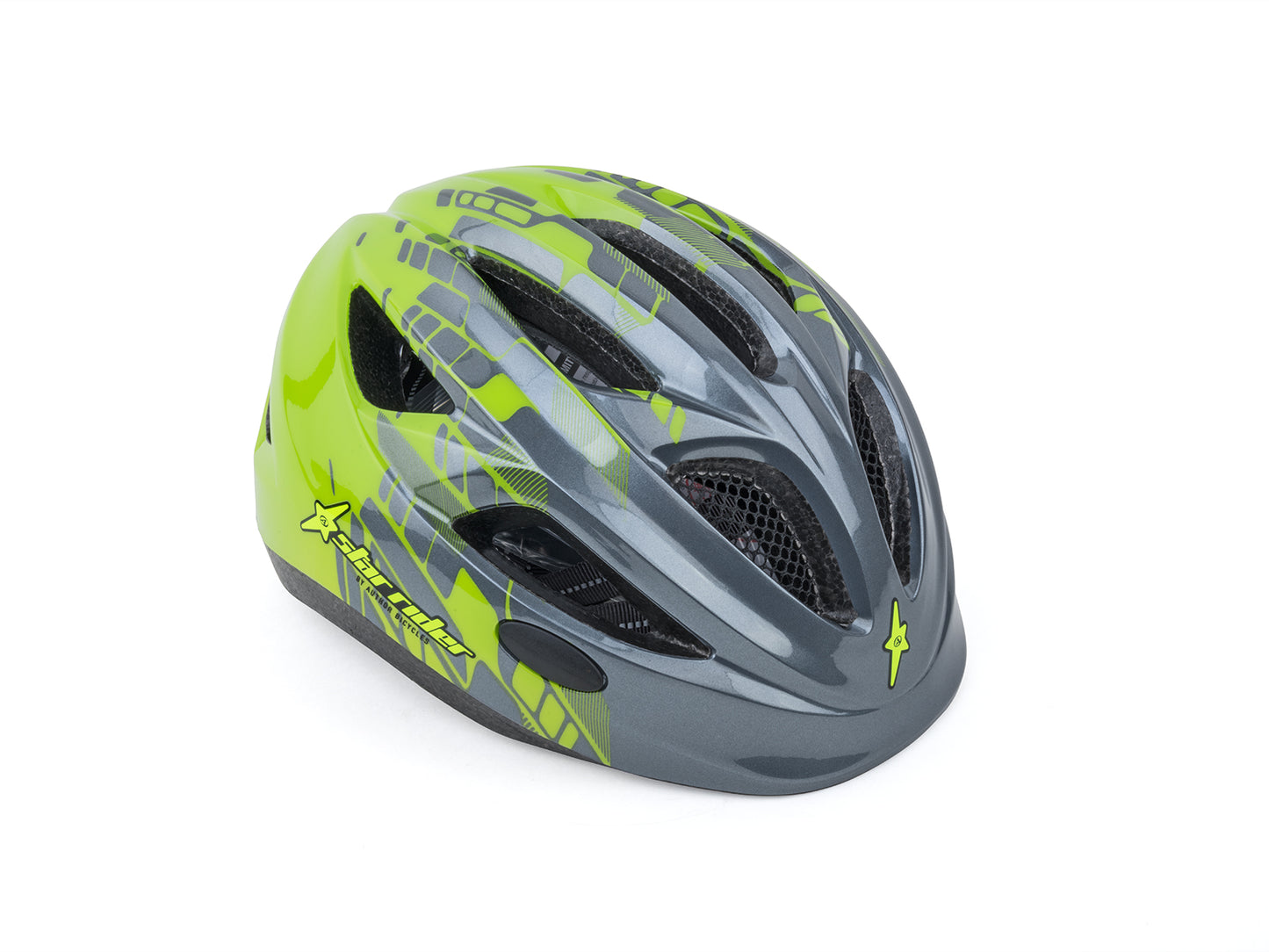 AUTHOR Přilba Star Rider Inmold 46-51cm (211 šedá/zelená-neonová)