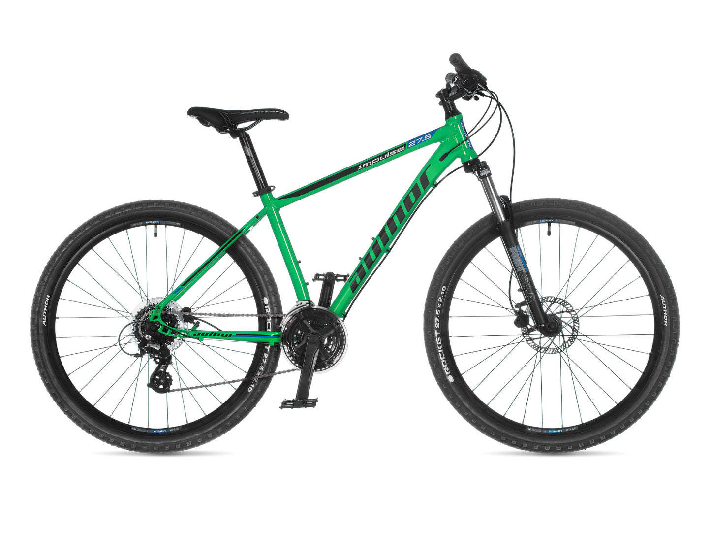 AUTHOR Impulse 27,5 2023-24 19" zelená/černá/modrá MTB XC 27,5"kolo