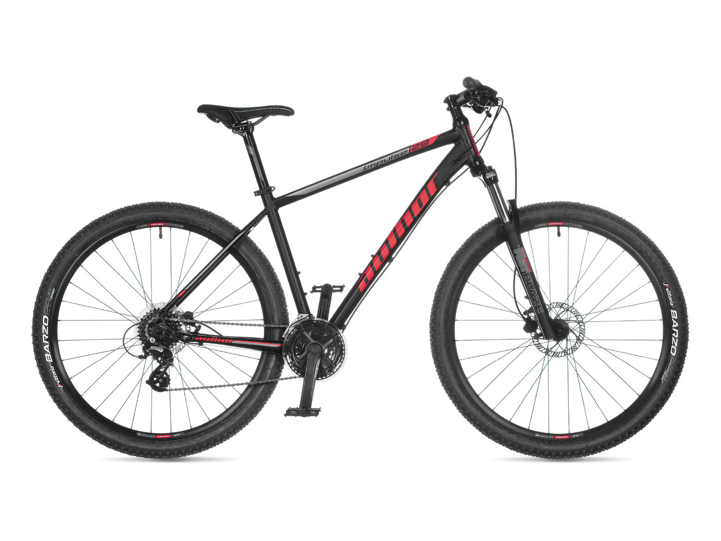 AUTHOR Impulse 29 2023-24 19" černá-matná/červená MTB XC 29"kolo