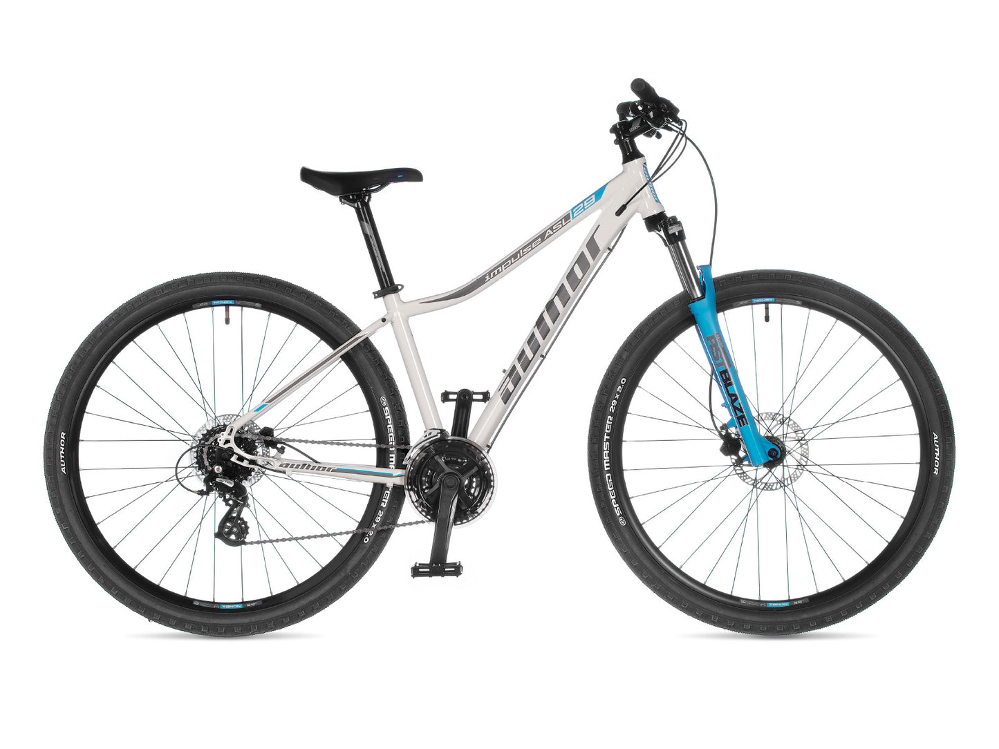 AUTHOR Impulse 29 ASL 2023-24 16" bílá/modrá dámské MTB 29"kolo