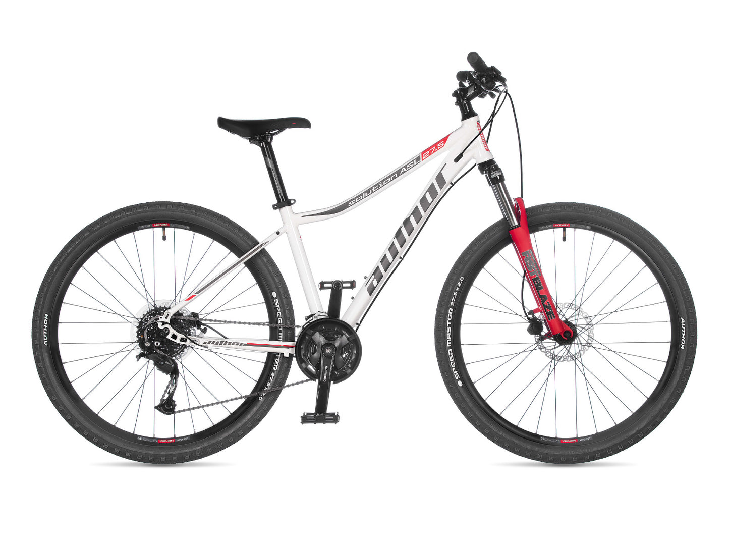 AUTHOR Solution 27,5 ASL 2023-24 16" bílá/červená dámské MTB 27,5"kolo