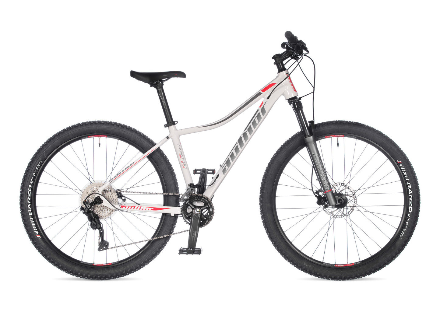 AUTHOR Traction 27,5 ASL 2023-24 14" bílá/stříbrná/červená dámské MTB 27,5"kolo