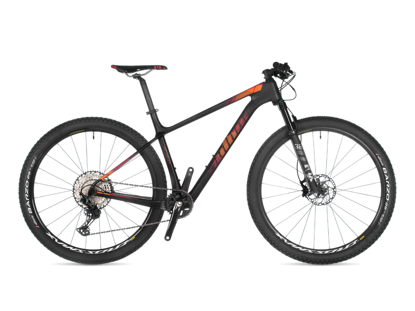 AUTHOR Sector 29 2023-24 21" karbon-matná/červená/oranžová/černá MTB 29"kolo
