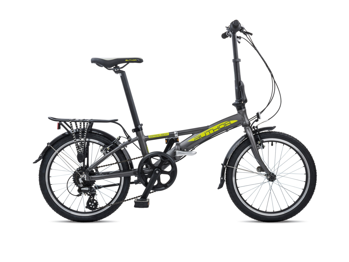AUTHOR Simplex 2023-24 M stříbrná-matná/limeta touring kolo
