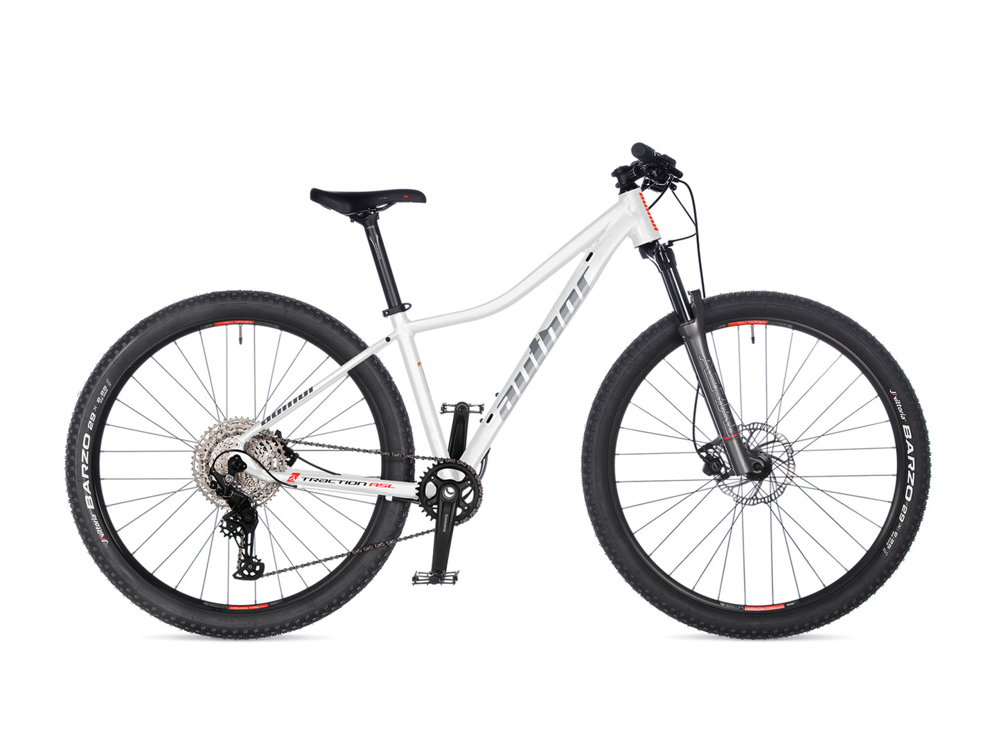 AUTHOR Traction ASL 2025 18" (29") bílá/stříbrná/červená dámské MTB kolo