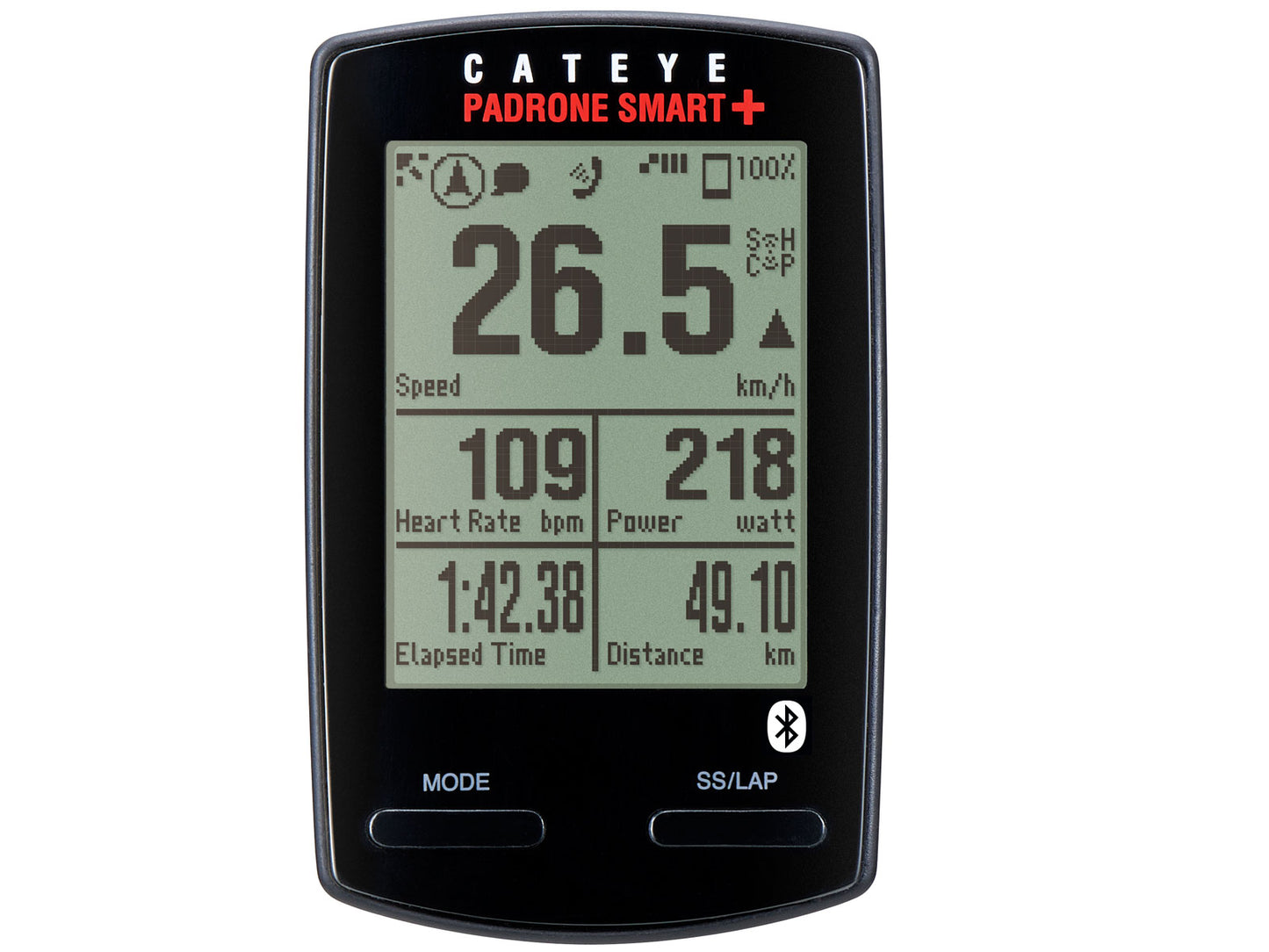 CATEYE Cyklopočítač CAT Padrone Smart+ (SC100B)  (černá)