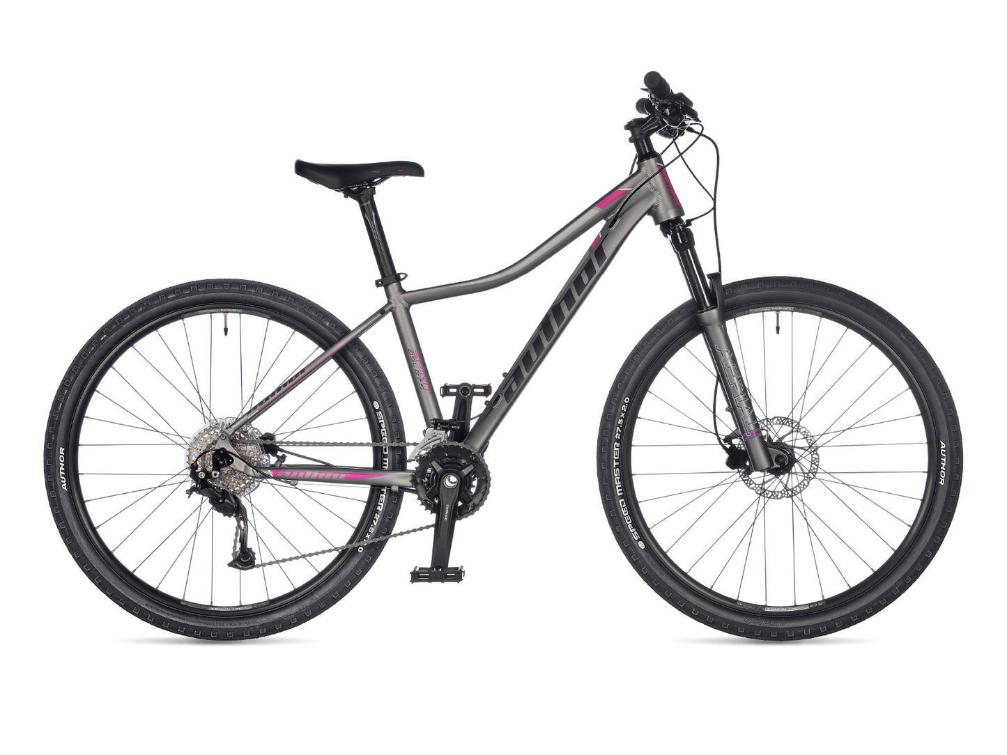 AUTHOR Spirit 27,5 ASL 2021-22 18" stříbrná-matná/růžová dámské MTB 27,5"kolo