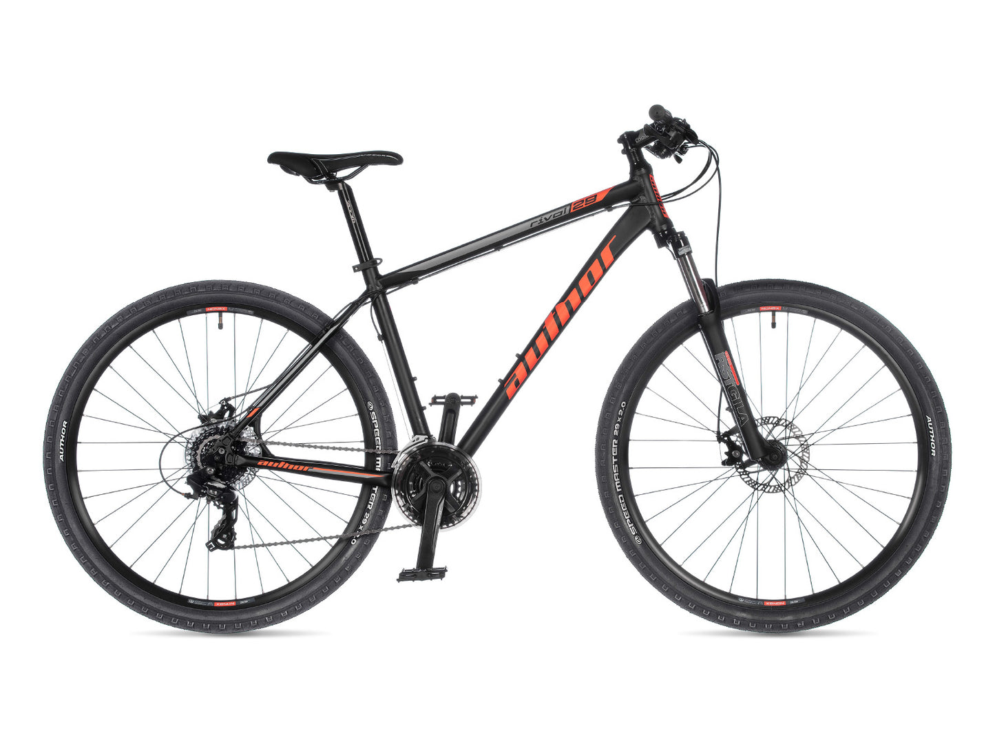 AUTHOR Rival 29 2023-24 17" černá-matná/oranžová MTB XC 29"kolo