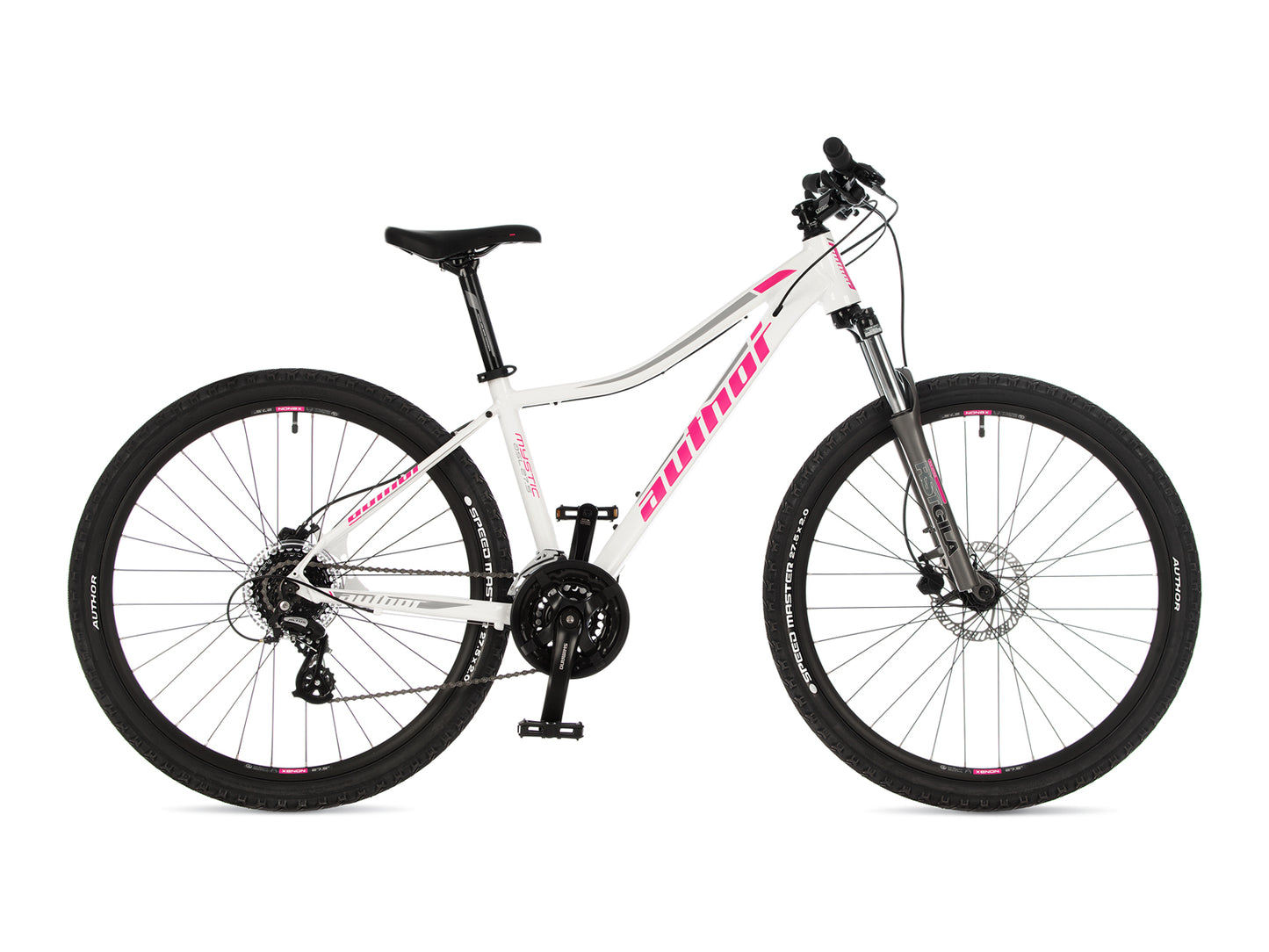 AUTHOR Mystic 27,5 ASL 2023-24 18" bílá/růžová/stříbrná dámské MTB 27,5"kolo