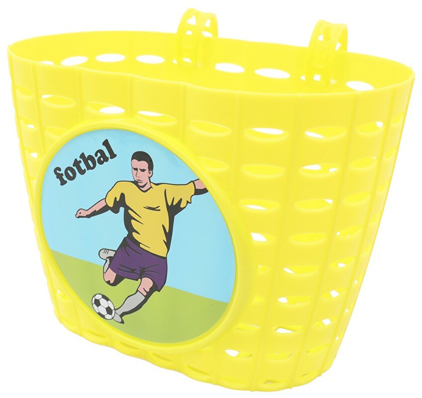 koš přední dětský žlutý FOTBAL