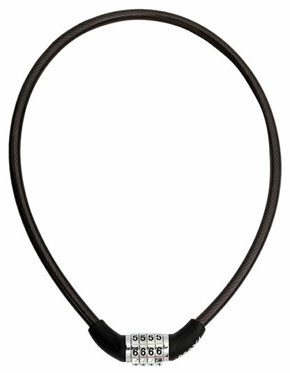 zámek lanko MAX1 650x8 mm černý kódový